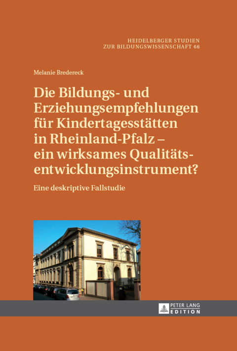 Cover image for book Die Bildungs- und Erziehungsempfehlungen fuer Kindertagesstaetten in Rheinland-Pfalz – ein wirksames Qualitaetsentwicklungsinstrument?