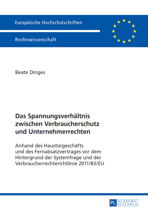 Cover image for book Das Spannungsverhaeltnis zwischen Verbraucherschutz und Unternehmerrechten