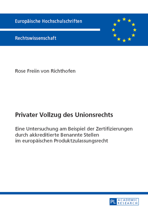 Cover image for book Privater Vollzug des Unionsrechts