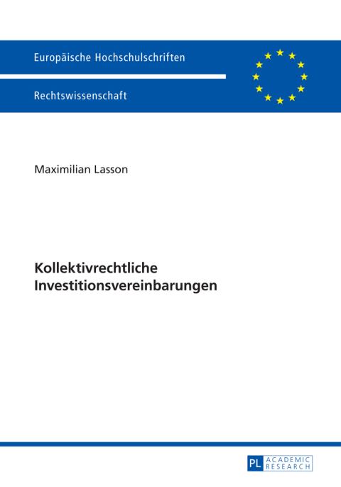 Cover image for book Kollektivrechtliche Investitionsvereinbarungen