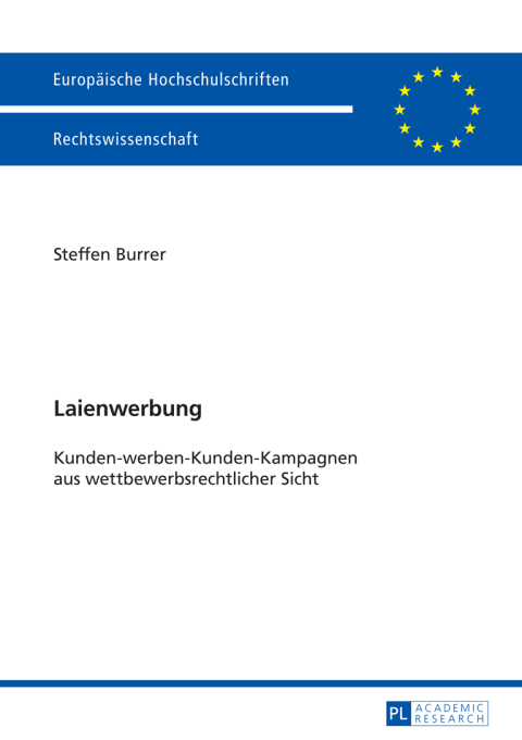 Cover image for book Laienwerbung