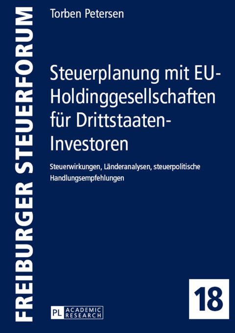 Cover image for book Steuerplanung mit EU-Holdinggesellschaften fuer Drittstaaten-Investoren