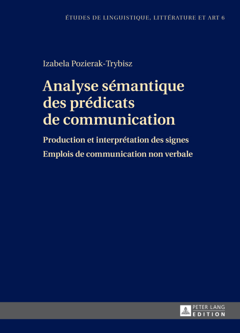 Cover image for book Analyse sémantique des prédicats de communication