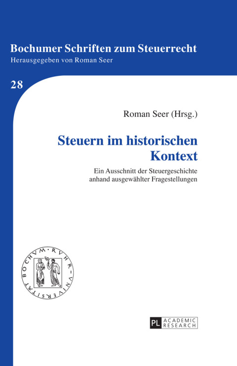 Cover image for book Steuern im historischen Kontext