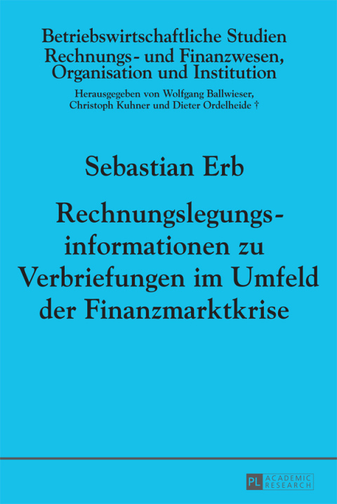 Cover image for book Rechnungslegungsinformationen zu Verbriefungen im Umfeld der Finanzmarktkrise