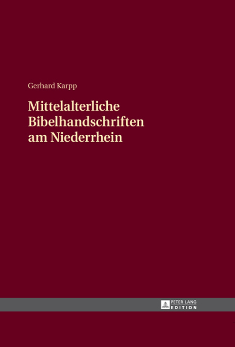 Cover image for book Mittelalterliche Bibelhandschriften am Niederrhein