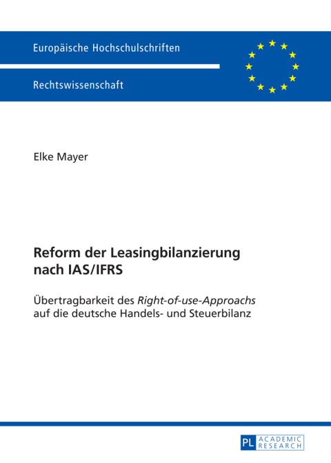 Cover image for book Reform der Leasingbilanzierung nach IAS/IFRS