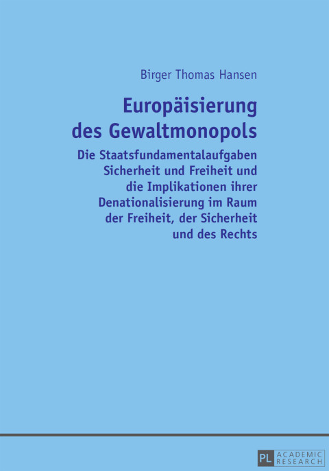 Cover image for book Europaeisierung des Gewaltmonopols