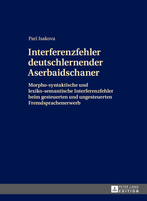 Cover image for book Interferenzfehler deutschlernender Aserbaidschaner