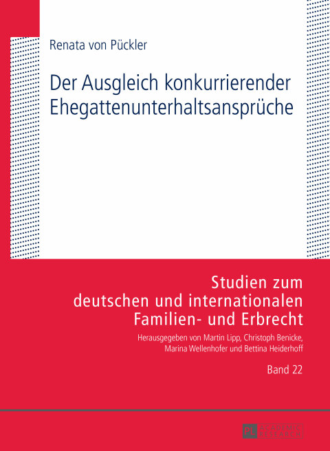 Cover image for book Der Ausgleich konkurrierender Ehegattenunterhaltsansprueche