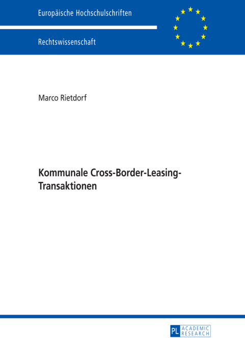 Cover image for book Kommunale Cross-Border-Leasing-Transaktionen
