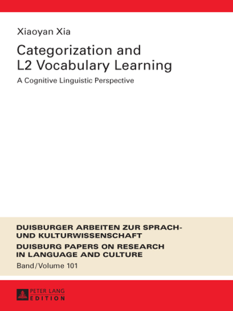 Cover image for book Categorization and L2 Vocabulary Learning