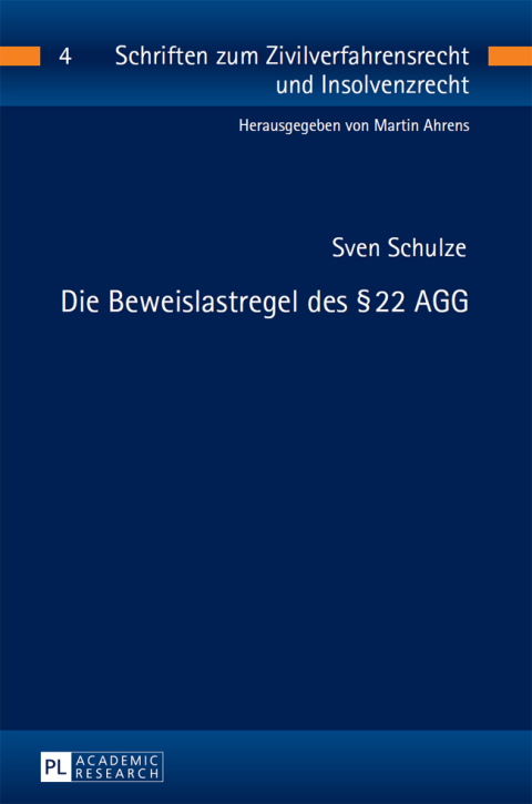 Cover image for book Die Beweislastregel des § 22 AGG