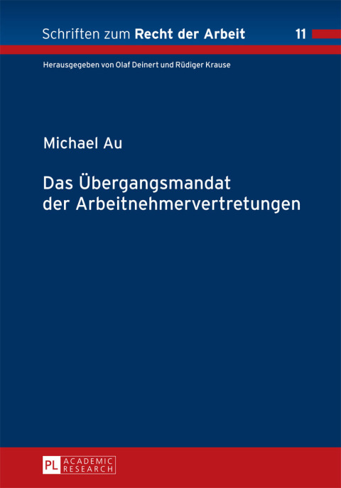 Cover image for book Das Uebergangsmandat der Arbeitnehmervertretungen