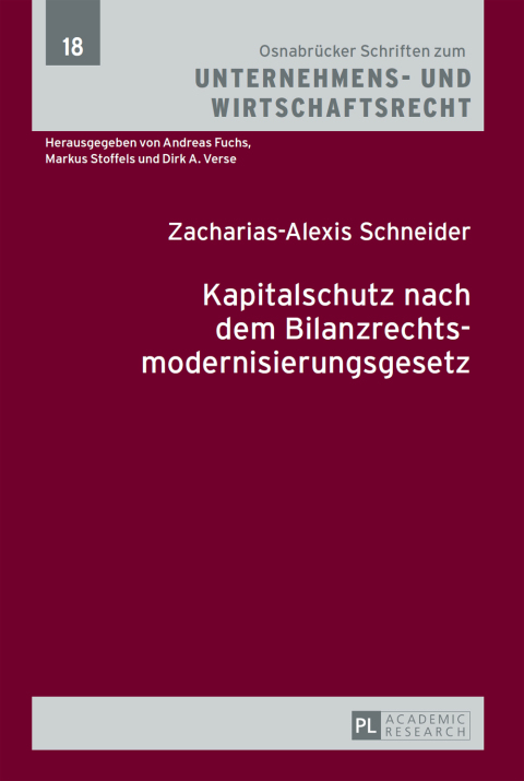 Cover image for book Kapitalschutz nach dem Bilanzrechtsmodernisierungsgesetz