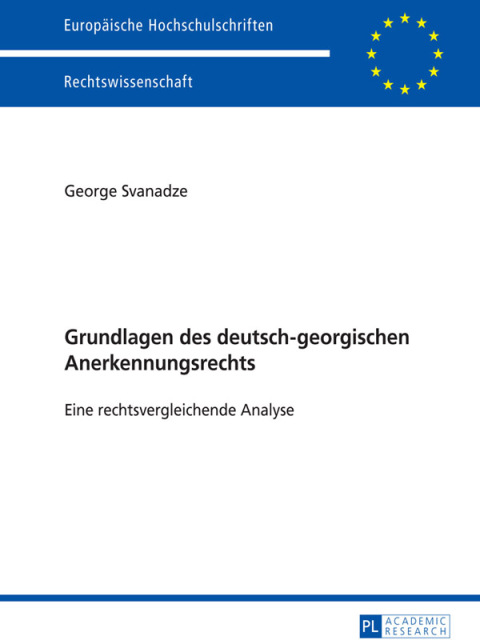 Cover image for book Grundlagen des deutsch-georgischen Anerkennungsrechts