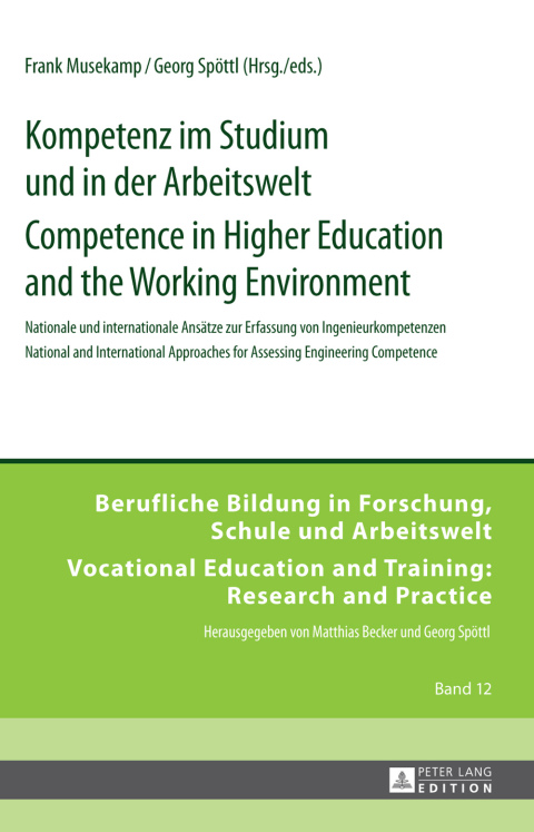 Cover image for book Kompetenz im Studium und in der Arbeitswelt- Competence in Higher Education and the Working Environment