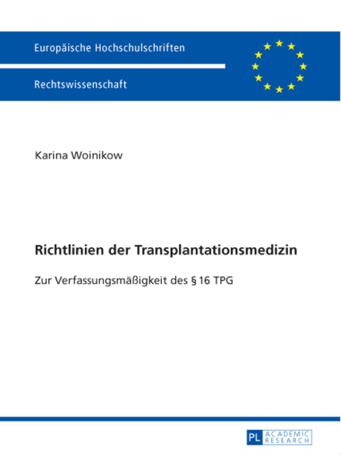 Cover image for book Richtlinien der Transplantationsmedizin