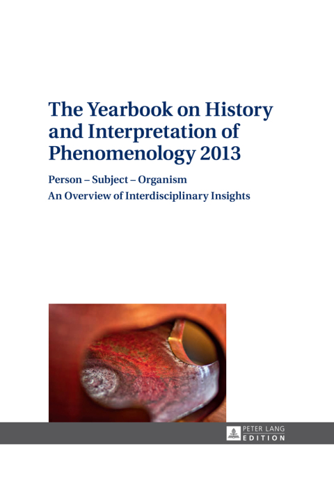Cover image for book The Yearbook on History and Interpretation of Phenomenology 2013