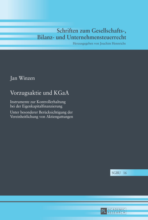 Cover image for book Vorzugsaktie und KGaA