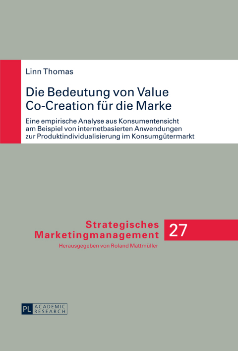 Cover image for book Die Bedeutung von Value Co-Creation fuer die Marke
