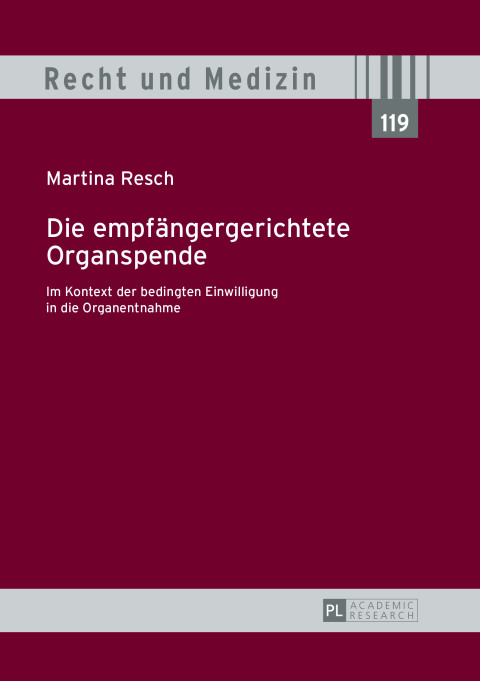 Cover image for book Die empfaengergerichtete Organspende