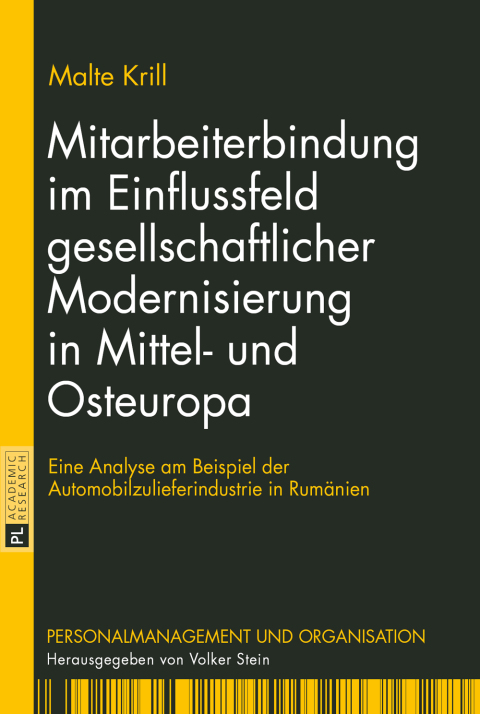 Cover image for book Mitarbeiterbindung im Einflussfeld gesellschaftlicher Modernisierung in Mittel- und Osteuropa