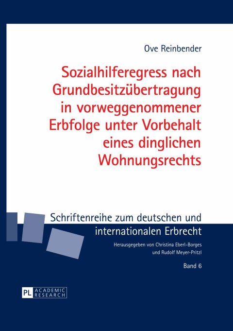Cover image for book Sozialhilferegress nach Grundbesitzuebertragung in vorweggenommener Erbfolge unter Vorbehalt eines dinglichen Wohnungsrechts