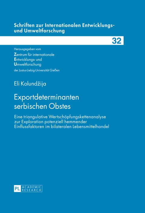 Cover image for book Exportdeterminanten serbischen Obstes