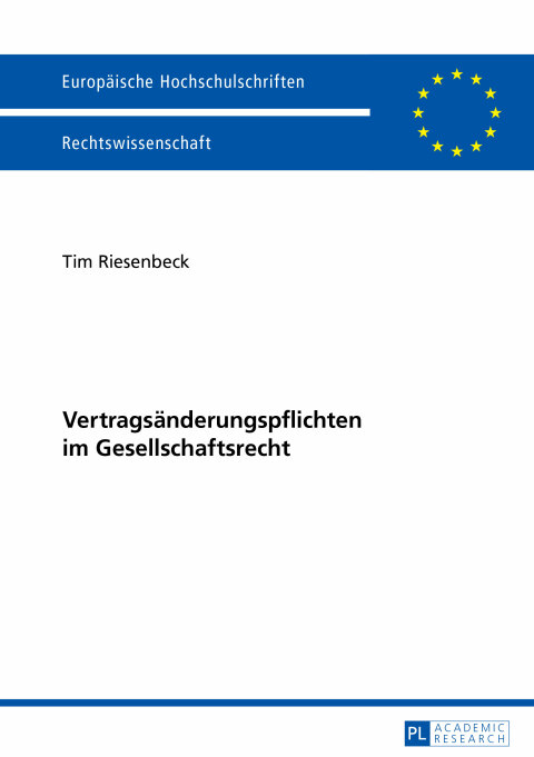Cover image for book Vertragsaenderungspflichten im Gesellschaftsrecht