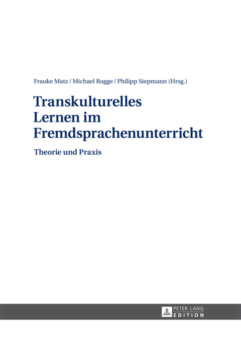 Cover image for book Transkulturelles Lernen im Fremdsprachenunterricht