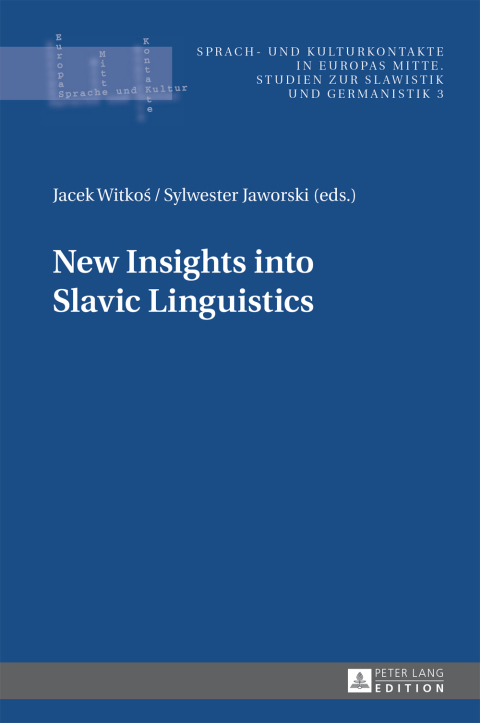 Cover image for book New Insights into Slavic Linguistics