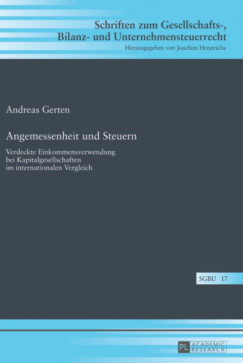 Cover image for book Angemessenheit und Steuern