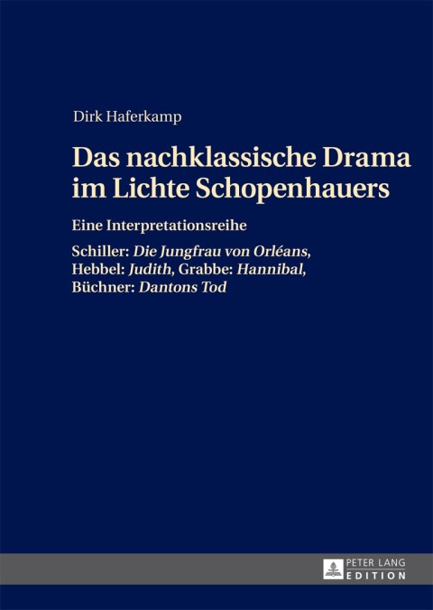 Cover image for book Das nachklassische Drama im Lichte Schopenhauers