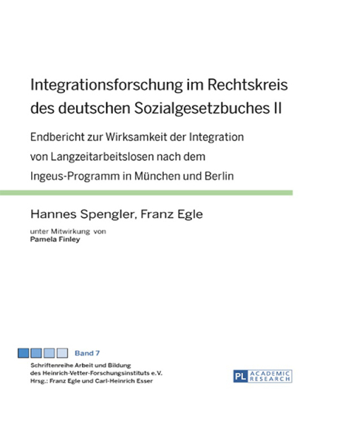 Cover image for book Integrationsforschung im Rechtskreis des deutschen Sozialgesetzbuches II