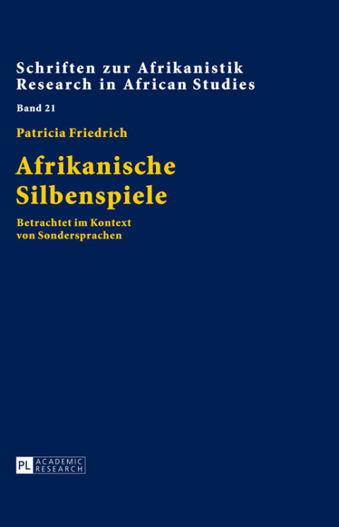 Cover image for book Afrikanische Silbenspiele