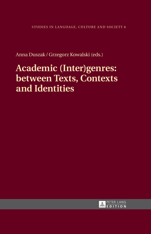 Cover image for book Academic (Inter)genres: between Texts, Contexts and Identities