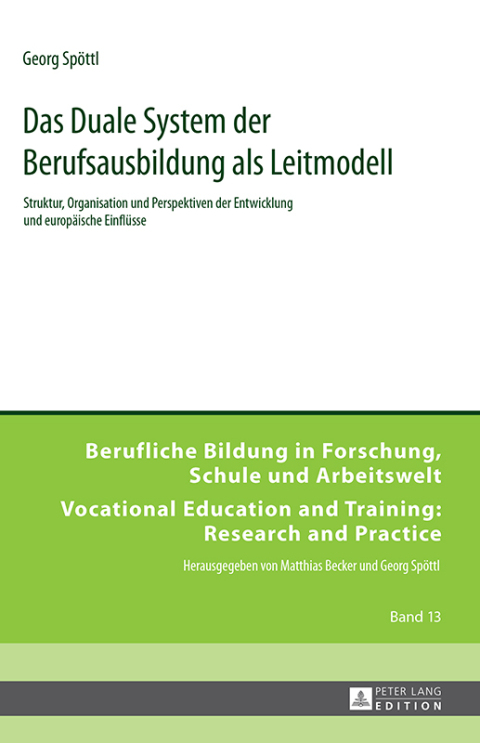 Cover image for book Das Duale System der Berufsausbildung als Leitmodell