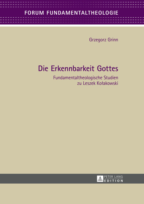 Cover image for book Die Erkennbarkeit Gottes