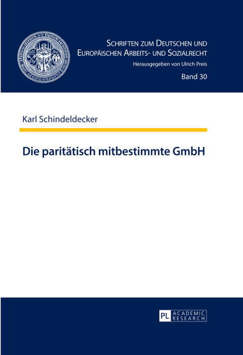 Cover image for book Die paritaetisch mitbestimmte GmbH