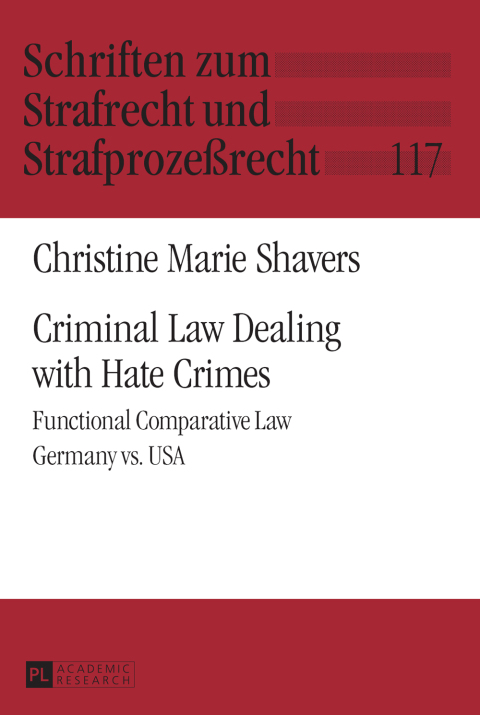 Cover image for book Criminal Law Dealing with Hate Crimes