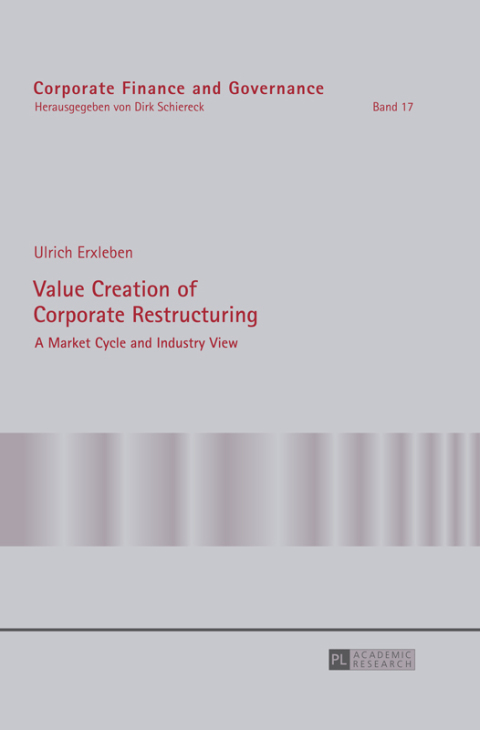Cover image for book Value Creation of Corporate Restructuring