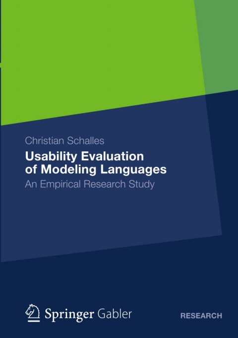 Cover image for book Usability Evaluation of Modeling Languages