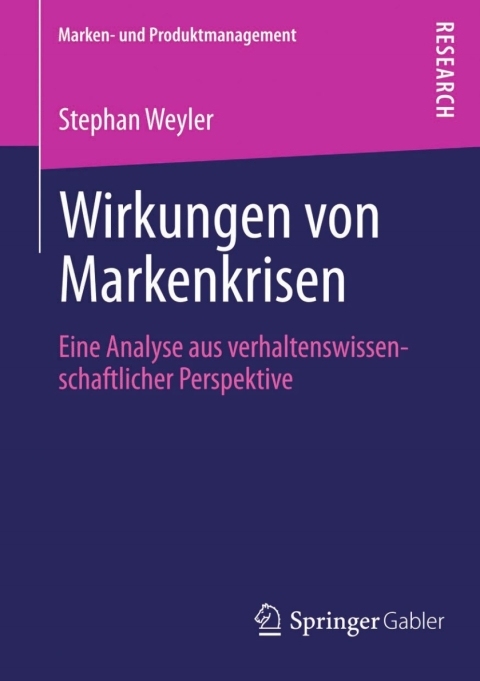 Cover image for book Wirkungen von Markenkrisen