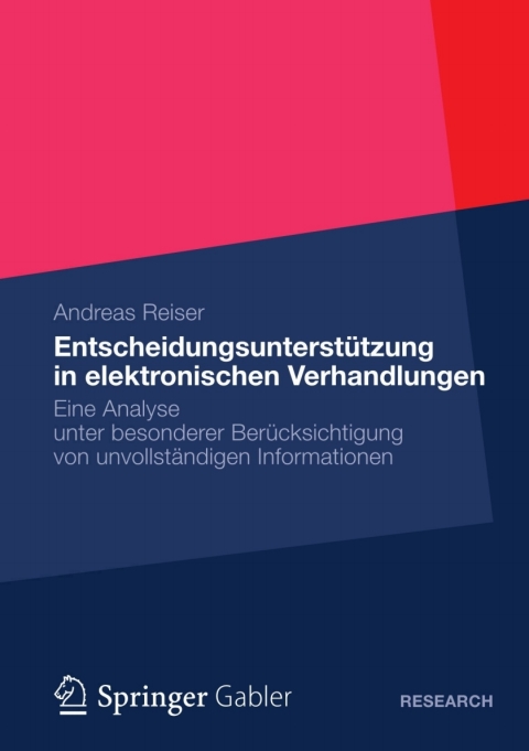Cover image for book Entscheidungsunterstützung in elektronischen Verhandlungen