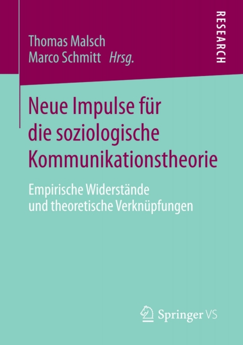 Cover image for book Neue Impulse für die soziologische Kommunikationstheorie