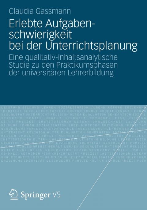 Cover image for book Erlebte Aufgabenschwierigkeit bei der Unterrichtsplanung