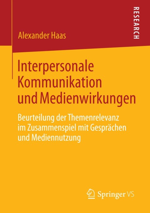 Cover image for book Interpersonale Kommunikation und Medienwirkungen