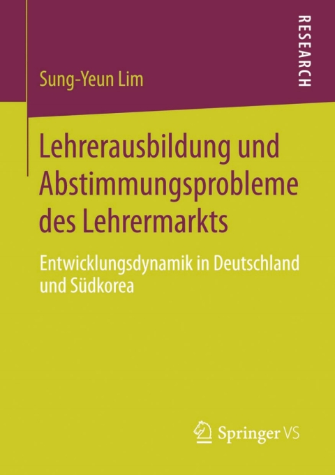 Cover image for book Lehrerausbildung und Abstimmungsprobleme des Lehrermarkts