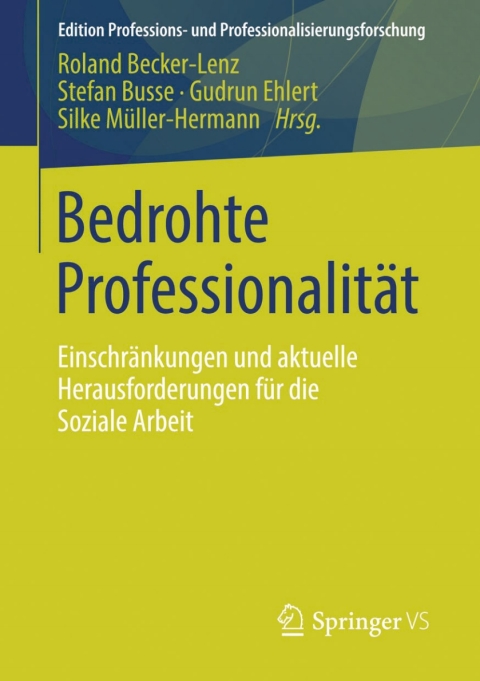 Cover image for book Bedrohte Professionalität